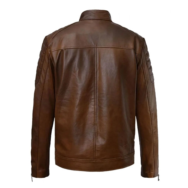 Boss Level Frank Grillo Brown Leather Jacket