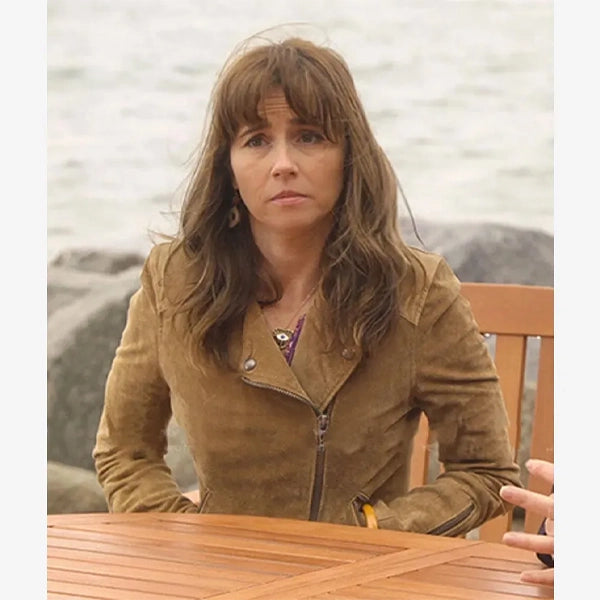 Dead To Me Linda Cardellini Suede Leather Jacket
