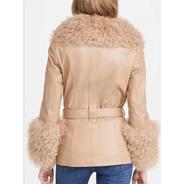 Dexter New Blood Jamie Chung Fur Trim Leather Jacket
