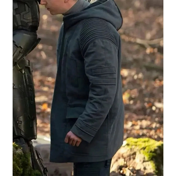 Halo Ryan Mcparland Grey Hooded Coat