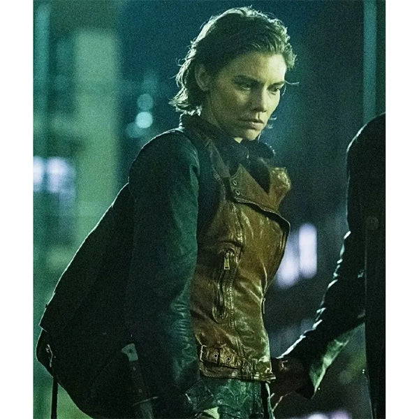 Lauren Cohan The Walking Dead City Leather Vest