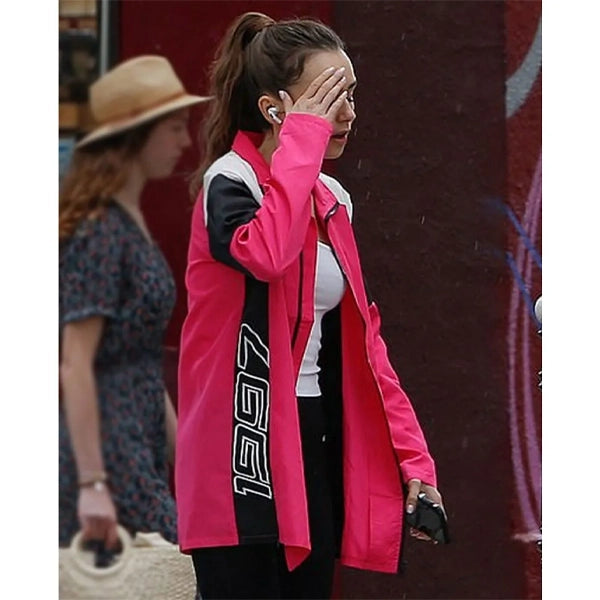 Lily Collins Emily in Paris 1997 Pink Sports Jacket