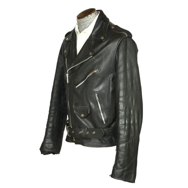 Men’s 1960s Motorcycle Belted Leather Jacket