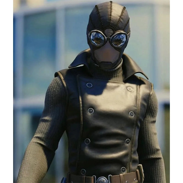 Spiderman Noir Black Leather Vest