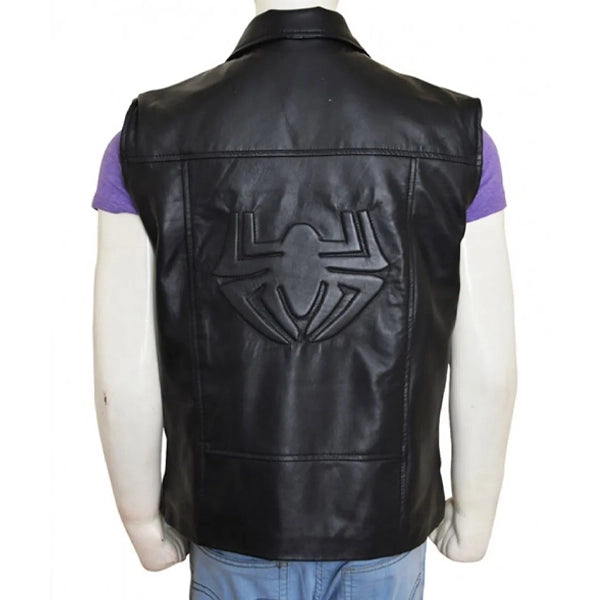 Spiderman Noir Black Leather Vest