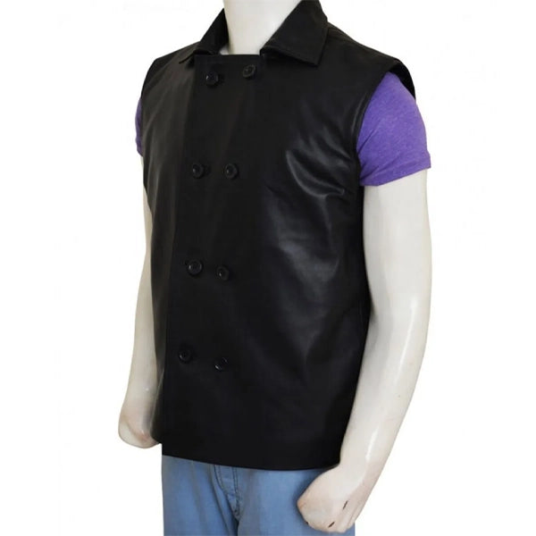 Spiderman Noir Black Leather Vest
