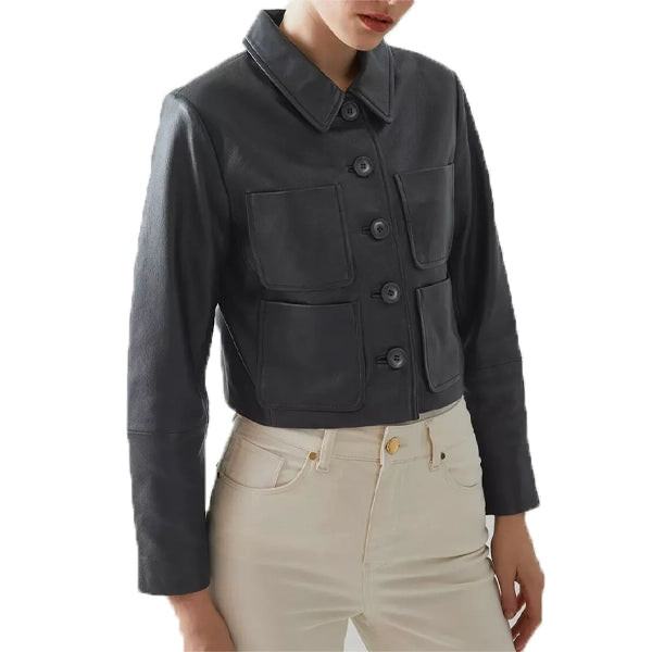 Wednesday Jenna Ortega Black Leather Jacket