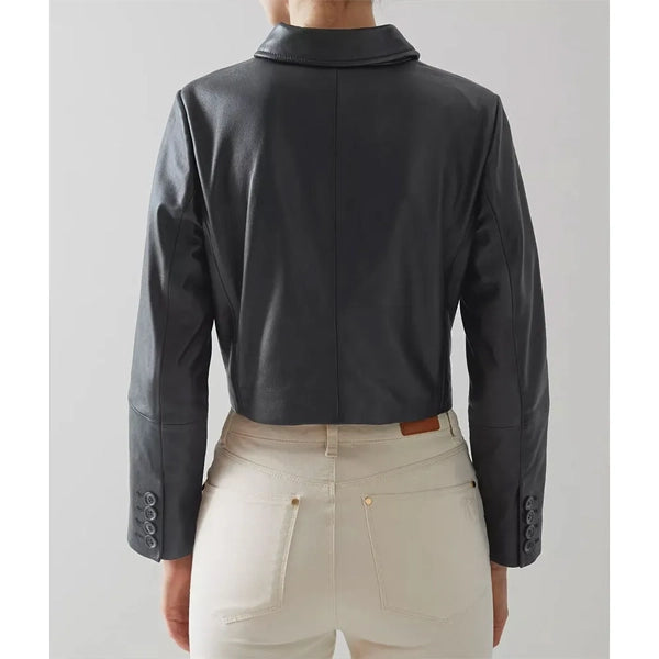 Wednesday Jenna Ortega Black Leather Jacket